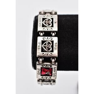 Brighton Go Red Dress Love Quote Bracelet Biggest Thing Your Heart Silver BinBR